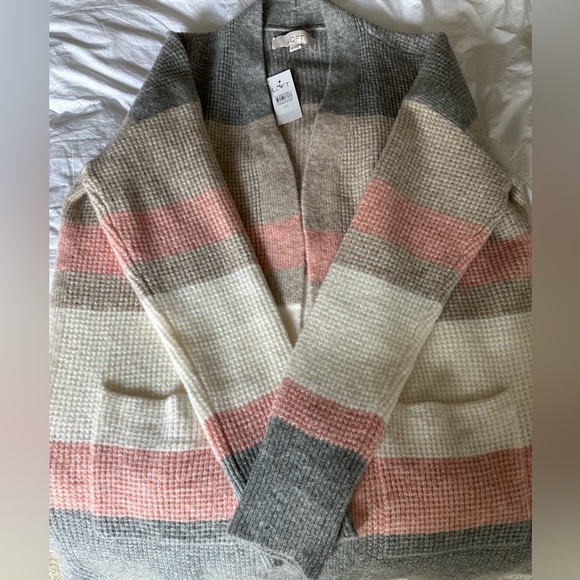 NWT Loft Striped Color Block Cardigan - Picture 9 of 11